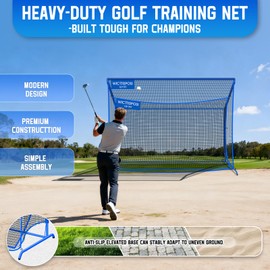 10x7ft Golf Net w/Extra Striking Net, Heavy Duty Golf Hitting Practice Net