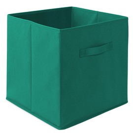 Casafield Set of 6 Collapsible Fabric Cube Storage Bins, Teal - 13" Foldable Cloth Baskets for Shelves, Cubby Organizers & More