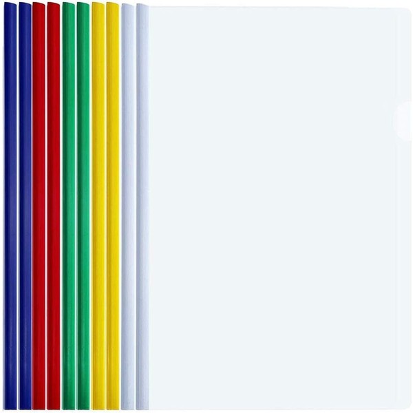 20pcs Clear Report Covers with Sliding Bar, Clear Report Covers