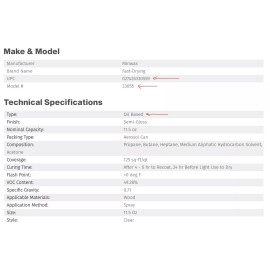 Minwax 33055 11.5 oz Clear Semi-Gloss Polyurethane Aerosol Spray - Pack of 1