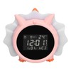 Alarm Clock Pink Dinosaur Shape Multifunctional Bedside LED Electronic Alarm