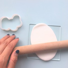 CHENRUI Baby Shower Cookie Fondant Stamp Oh Baby Fondant Embosser Cookie Stamp Cookie Cutter (Baby)