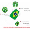 LUSEOAN 2 Packs Brazil Brazilian Mini Flag Banner String Small