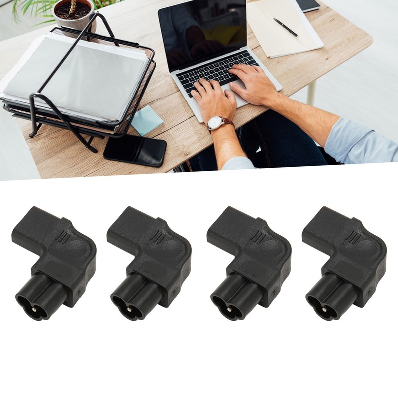 IEC320 C6 to C13 Power Adapter 90 Degree 2.5A‑10A 250V