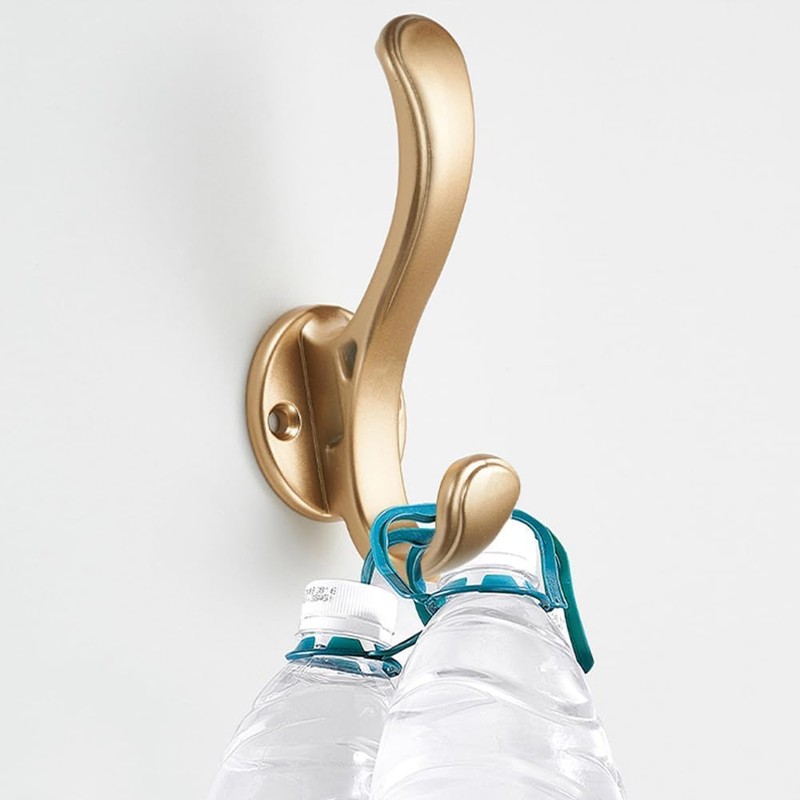 5 Metal Hooks, Wall Hooks for Hanging, Sturdy Coat and