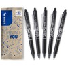 PILOT FriXion Ball Erasable Rollerball Pen, Set of 5, Black