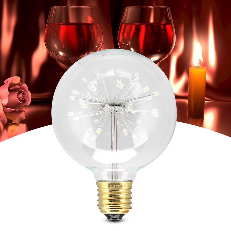 E27/G95 220V Retro Style Filament Light Bulb LED Lamp for
