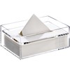SANRUI Tissue Box Transparent Cosmetic Tissue Box for Dining Room