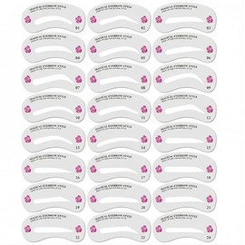 Reusable Eyebrow Stencil Kit for Brow Shaping, Beginner Friendly Makeup Beauty Tool, 24 Styles Flexible Eyebrow Shaping Templates for Home and Salon Grooming