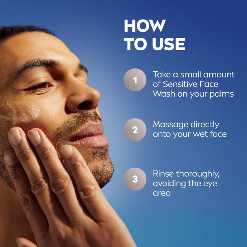 NIVEA MEN Sensitive Face Wash with Vitamin E and Chamomile