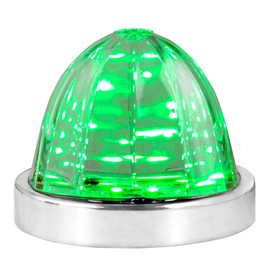 GG Grand General 81949 Green/Clear Classic Watermelon Surface Mount 18 LED Turn/Marker Light with Stainless Steel Bezel