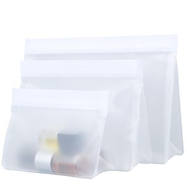 GORGECRAFT 3Pcs 3 Sizes Mini Clear Toiletry Bag Bulk Waterproof Transparent Sealed Small PEVA Plastic Zipper Pouch Leakproof Travel Cosmetic Makeup Bags for Lipstick Toiletries Storage Women Men