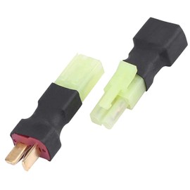 Yiqigou 2 Pairs No Wires Mini Tamiya Style Female Male Plug to Deans T Style Plug Female Male Adapter Wireless Connector