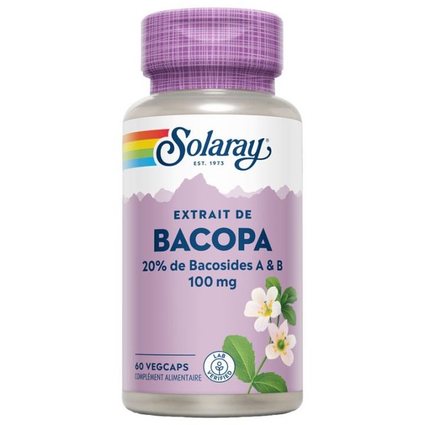 Solaray Extrait de Bacopa 100 mg 60 gélules