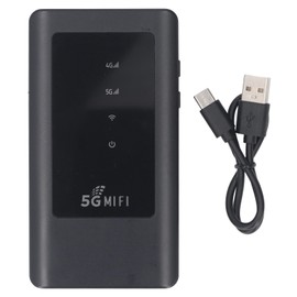 5G Mobile Hotspot 2.4GHz 5.8GHz 16 Device Sharing WiFi6 Fast Charging Portable WiFi Device with Nano SIM Card Slot for Travel