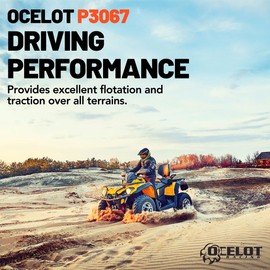 Ocelot P3067 Basilisk 26x9x12 UTV Tires Premium 6-Ply Side-by-Side Tires, Versatile Tread for All Terrain, Lightweight & Durable, Tubeless ATV & UTV Tires, 26 inch ATV Mud Tires, 26x9x12 ATV Tires