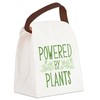 CafePress Powered By Plants Canvas Lunch Bag with Strap Handle