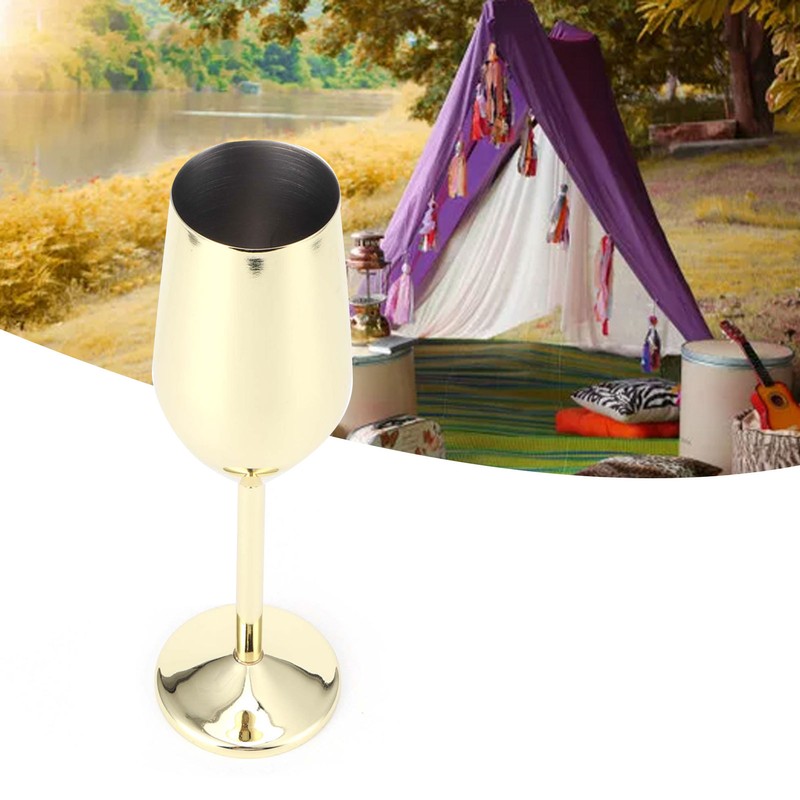 200ml Goblet Stainless Steel Champagne Glass Drinking Cup for Bar/Party