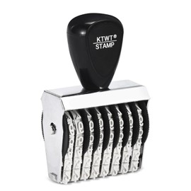 8 Digits Rubber Number Stamp, Date Stamp, Office Stamp, Rotating Stamp, Office Business Stamps