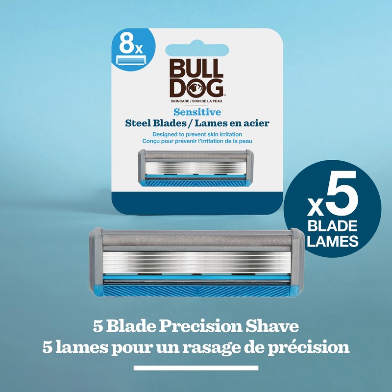 Bulldog 8 count Sensitive Refill, 8ct | Razor Blades Refills,