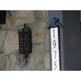 NACH Marble Tile House Numbers for Outside, House Number Sign, House Address Plaque for Outside, Marble Tile Address Numbers for Address Sign and House Number Plaque for Outside, #6/9, 4" x 4" AZ-CLASSIC-6OR9
