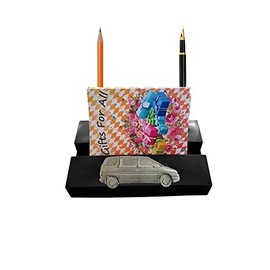 h1 ulysse mini van on a BLACK desk office tidy stores business cards pens pencil holder paper weight