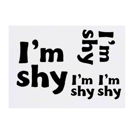 4 x 'I'm Shy' Temporary Tattoos - Water Resistant, Skin-Safe, Non-Toxic Transfers, Mixed Sizes (TO00080302)
