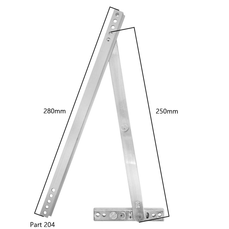 Gardinia Upvc Door Restrictor Metal Strong Keep Open Friction Arm