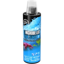 MICROBE-LIFT Basic P - 473 ml - phosphate additive for controlled increase of PO4 value in saltwater aquariums, supports coral health.