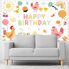 Lofaris Lofaris Chicken Birthday Party Banner Happy First Birthday Decorations
