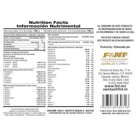 WHEY PROTEIN Protena de suero de leche FNT (500gr, 1.1 Lbs) (Tarro, vainilla francesa)                                                                