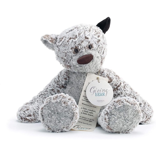 DEMDACO Giving Bear with Corduroy Ear Children's Plush Stuffed Animal Toy