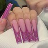 Gleamrain Purple Press on Nails Long Glue on Nails Square