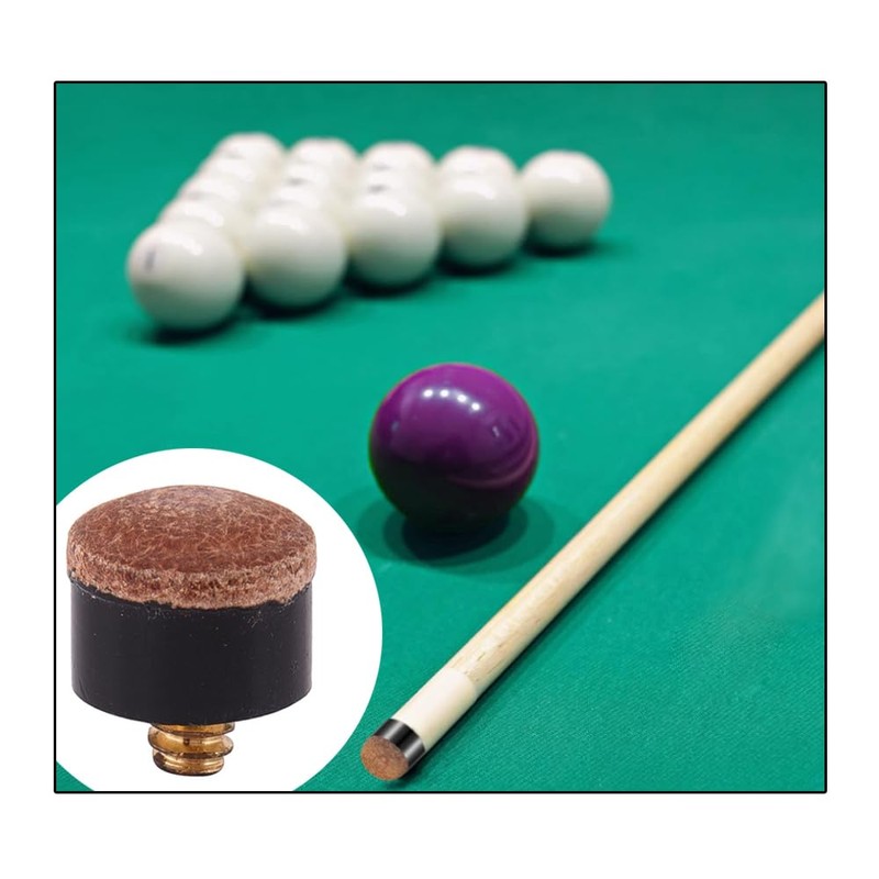 10 Pcs Screw Tip 13mm Pool Cue Tips Replacement Leather