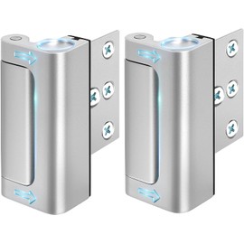 Door Lock for Kids Safety - Home Security Door Reinforcement Lock for Front Door Bedrooms Withstand 800 lbs Top Metal Flip Child Proof Door Lock Latch Night Door Guardian for Inward Swinging Doors