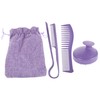FOMIYES Straw Hair Care Kit Wide Tooth Comb Scalp Massager