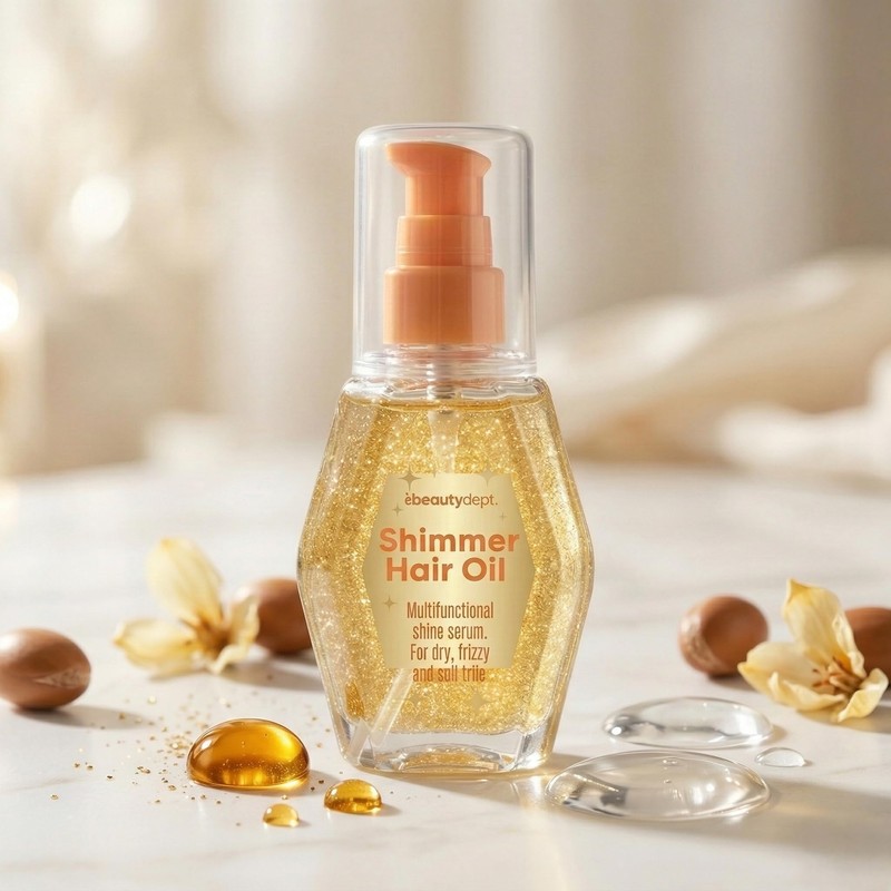 Shimmer Hair Oil, siero per capelli secchi e crespi, 100
