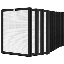 isinlive 4-Pack ProHEPA 9000 Replacement Filters, Compatible with VEVA ProHEPA 9000 Air Pur ifiers, Including 4 Pack H13 Premium True HEPA Filters + 8 Activated Carbon Pre-Filters