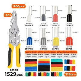 Pinza Ponchadora Abrazadera Engarzador De Terminales 1529pcs
