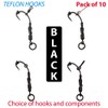 Pack of 10 Phoxinus Ronnie Rigs All black with Teflon