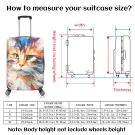 Chostky Luggage Cover, Elastic Washable Stretch Suitcase Protector, Approved Travel Accessories Baggage Covers for 26-28 Inch Luggage(L)