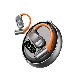 7JI Translator Headphones,AI Translation Wireless Bluetooth5.4 Earbuds,144 Languages in Real Time,Ladefach kann gedreht werden,mit digitaler Anzeige,Hanging Ear Translator Earbuds for Travel Study