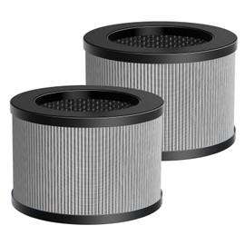 MK-06 TZ-K1 DH-JH01 Upgraded HEPA Replacement Filter Compatible with Tolife TZ-K1, Compatible with FreAire KN6391, Kloudi DH-JH01, MJ012H and MJ001H Air Purifier (2 Pack Grey-Smoke Version)
