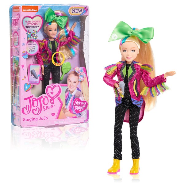 JoJo Siwa 10 Inch Singing Doll, Sings Hit Song Titled "Non-Stop", Pink Jacket with Rainbow Fringe, Kids Toys for Ages 6Up by Just Play