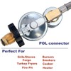 18FT High Pressure Propane Regulator with Hose, Adjustable 0-30 PSI
