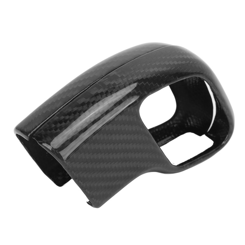 2Pcs Gear Shift Knob Cover Trim Protective Carbon Fiber Gear