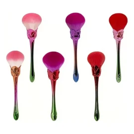 KFMX Brocha O Bledo Flor Para Retiro De Polvo Manicure Sacudidor