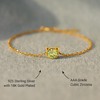 STORYJEWELLERY Sterling Silver Cat Bracelets for Women, 18K Gold Plated
