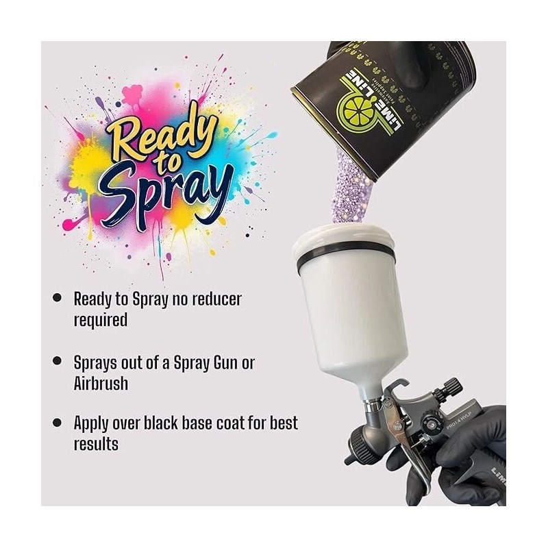 LiME LiNE Turquoise Metal Flake Ready to Spray Automotive Basecoat