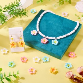 Beadthoven 28Pcs Resin Plumeria Flower Charms Colorful Frangipani Flower Pendants Small Cute Summer Hawaiian Floral Dangle Charms for Jewelry Making Earrings Necklaces Bracelets Lanyards DIY Crafts